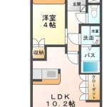 1LDK（洋4、LDK10.2）(間取)